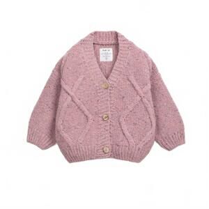 NEW PLAY UP girls knitted cardigan in pink